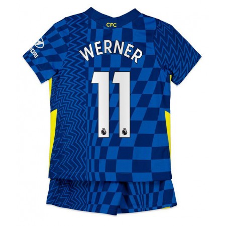 Billiga Fotbollströjor Chelsea Timo Werner 11 Barn Hemma tröja 2021/22 Kortärmad